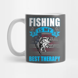 Fishing is My Best Therapy Mug